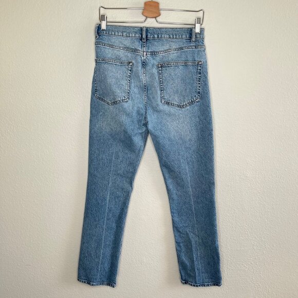 Reformation Womens High-Rise Button-Fly Liza High Straight jeans 29 - Picture 2 of 12